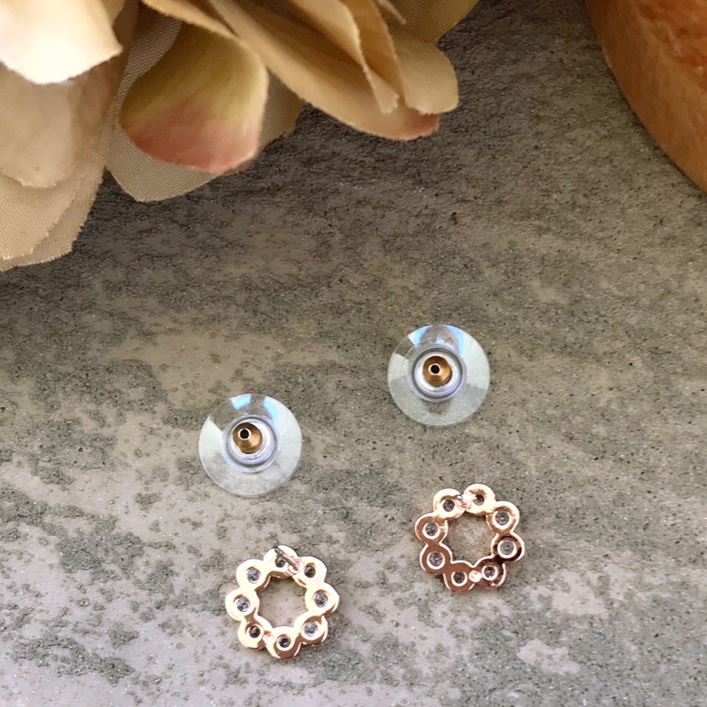 Kate Spade Rose Gold Full Circle Crystal Earrings - Picture 4 of 6